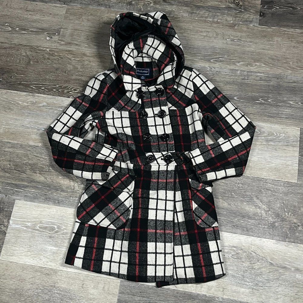 Rothschild Girls Coat Vintage Plaid Classic Size Medium 10-12